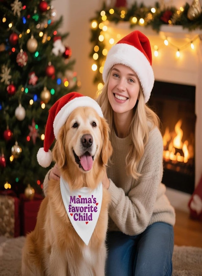 ZBBFSCSB Mama's Favorite Child White Dog Bandana, Funny Photo Prop Pet Scarf Accessories for Small Medium Large Canine, Mother's Day Birthday Christmas Gender Revealing Gifts for Dog Mom Pet Lovers - Image 5